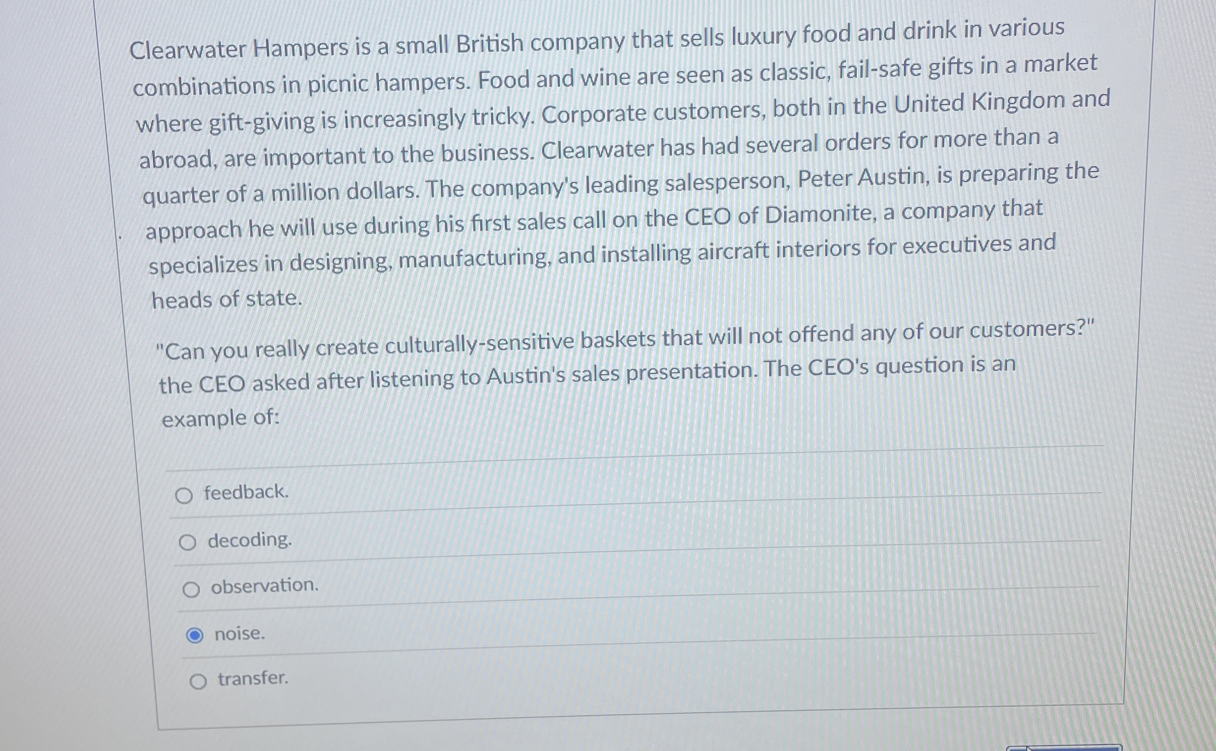 Clearwater Hampers is a small British company