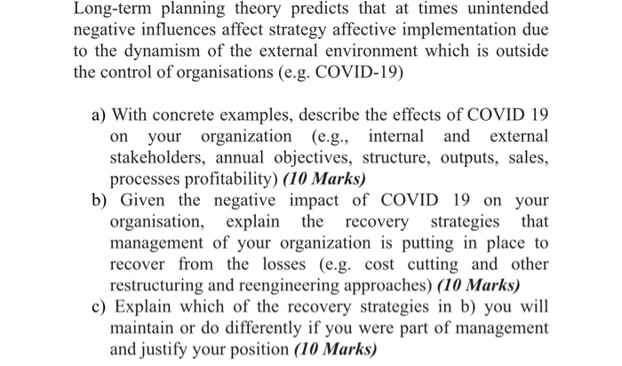 Long-term planning theory predicts that at times