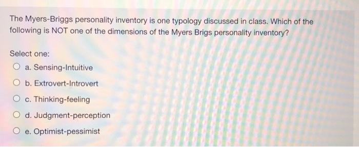 marketing The Myers-Briggs personality inventory