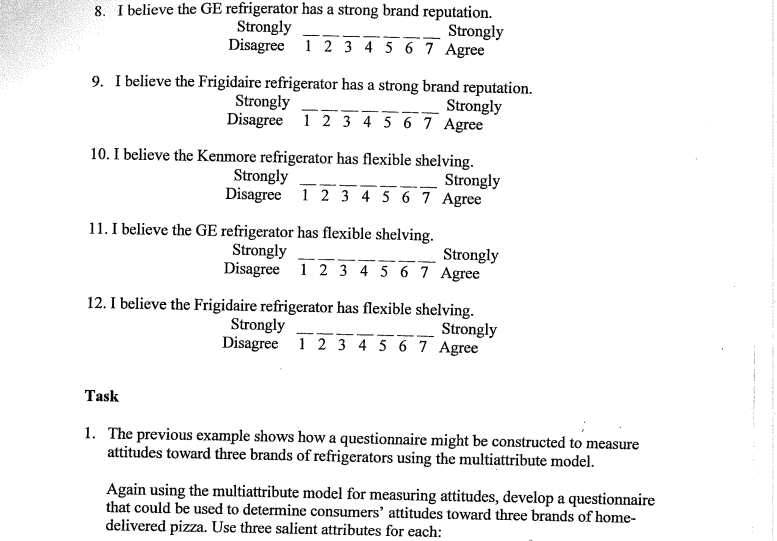 7. MULTIATTRIBUTE MODEL OF ATTITUDE MEASUREMENT