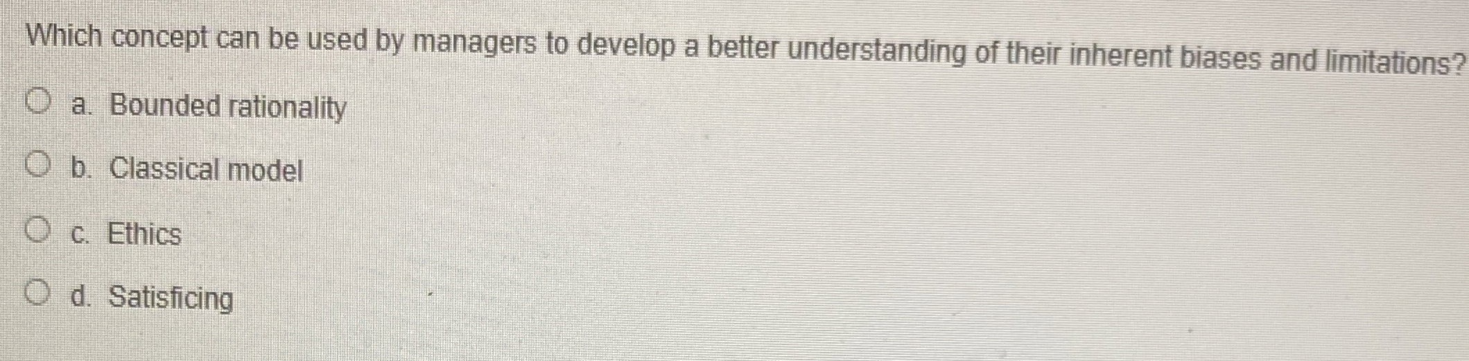 Which concept can be used by managers to develop