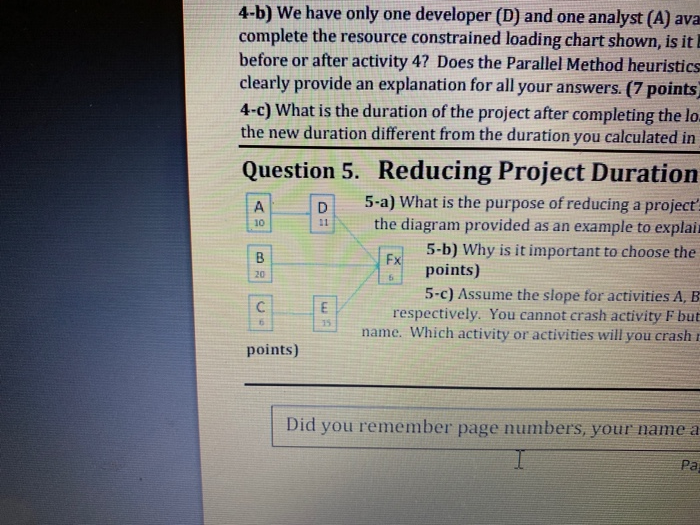 Sama Juun t explain to points) Question 5.
