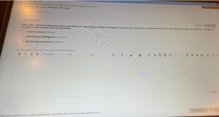 QUESTION The ti te dining restaurant faces a