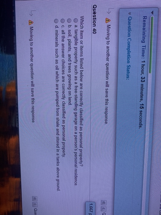 Remaining Time: 1 hour, 33 minutes, 15 seconds.