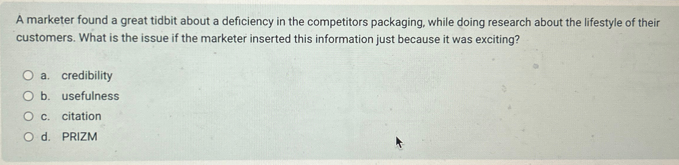 A marketer found a great tidbit about a