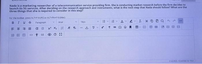 Nada is a marketing researcher of a