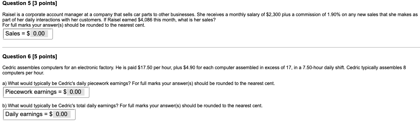 Question 5 [3 points] Raisel is a corporate