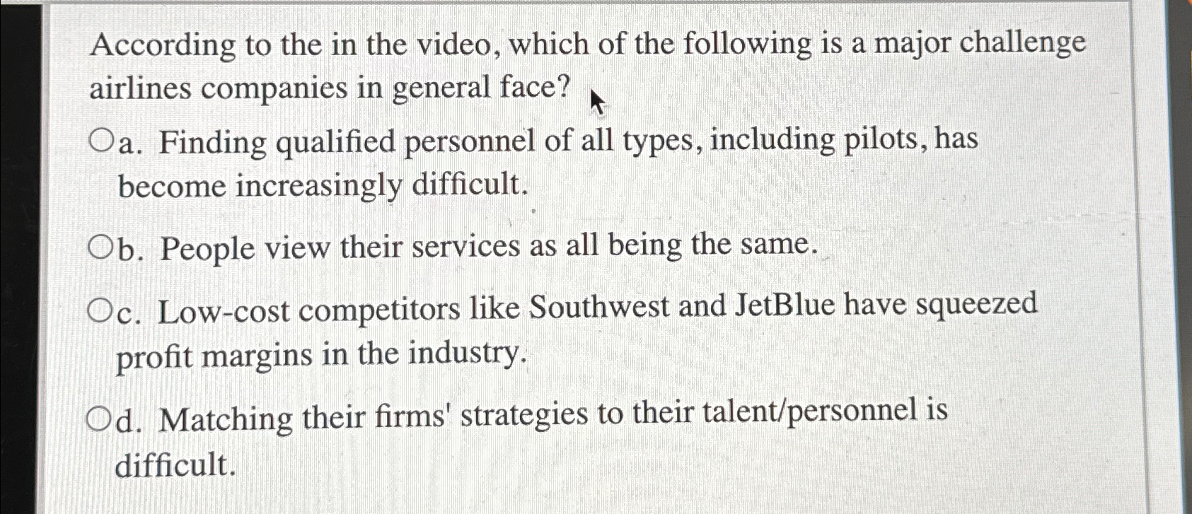 According to the in the video, which of the