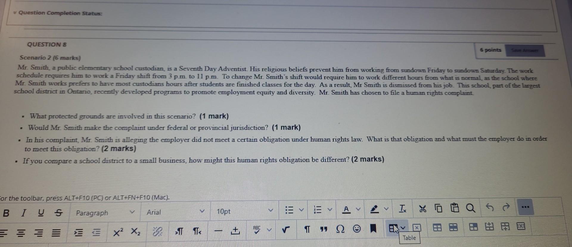 human Resources Management Scenario 2 ( 6 marks)