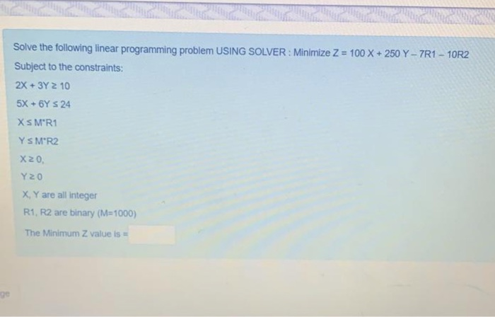 Solve the following linear programming problem
