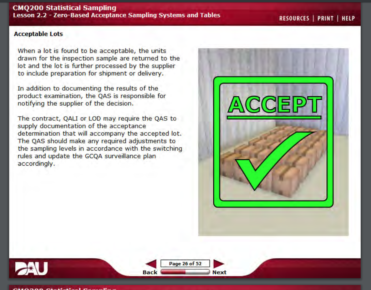 CNQ 200 USING SAMPLE SYSTEMS. - QUALITY - D.A.U.