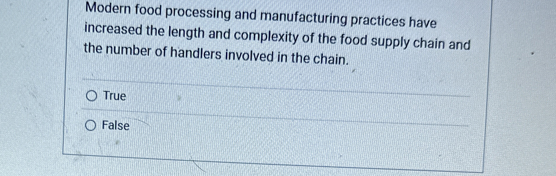 Modern food processing and manufacturing