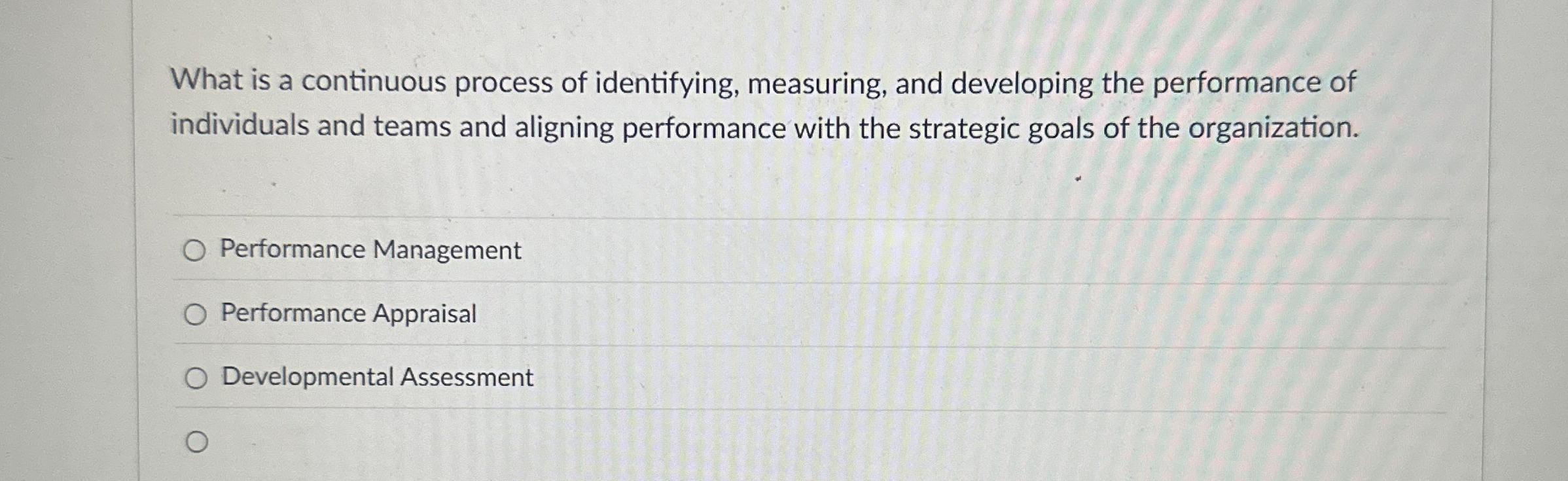 What is a continuous process of identifying,
