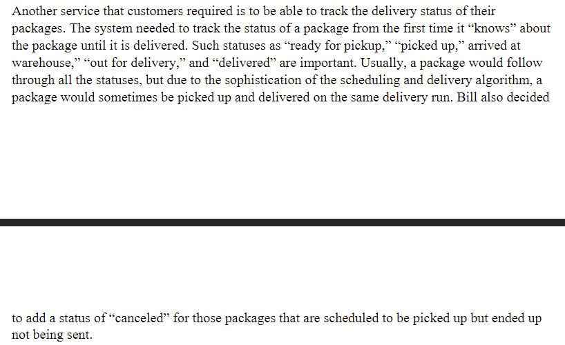 Based on the running case, create a domain class