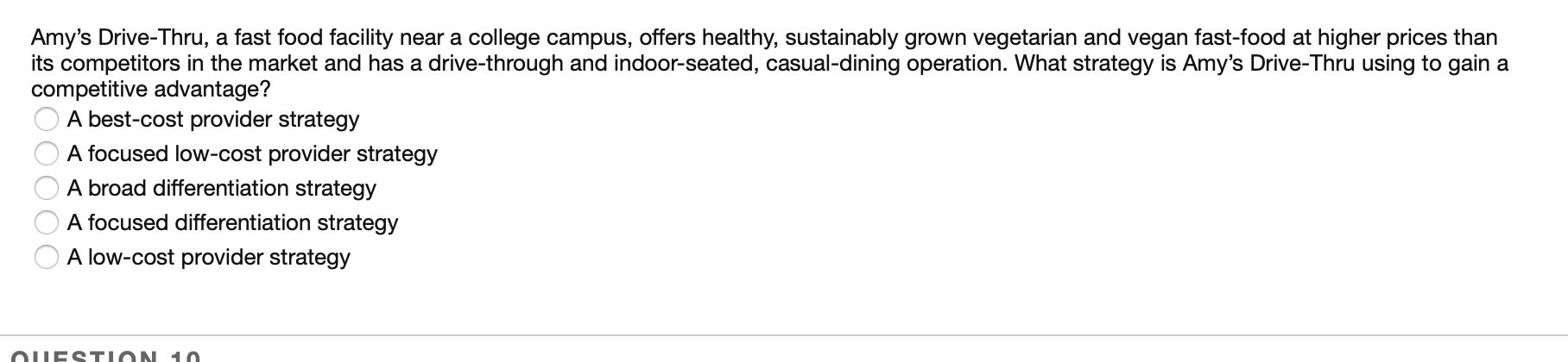 Amy's Drive-Thru, a fast food facility near a