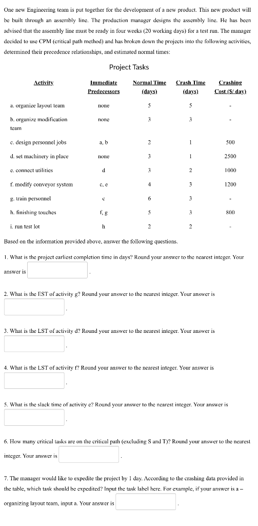 One new Engineering team is put together for the