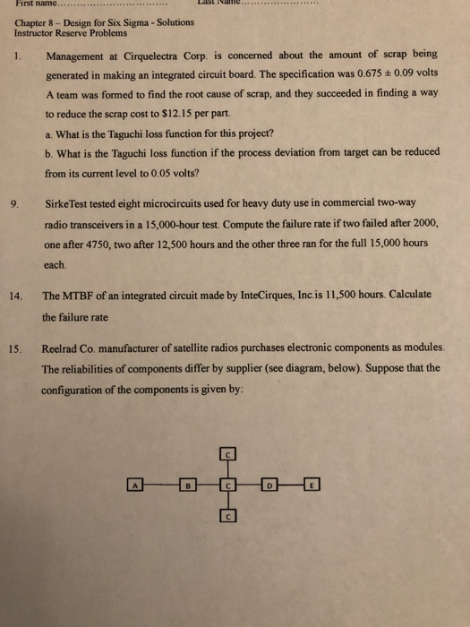 First name..... LAISL N e ... Chapter 8 - Design