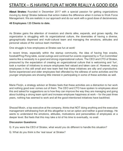 STRATEX- IS HAVING FUN AT WORK REALLY A GOOD IDEA