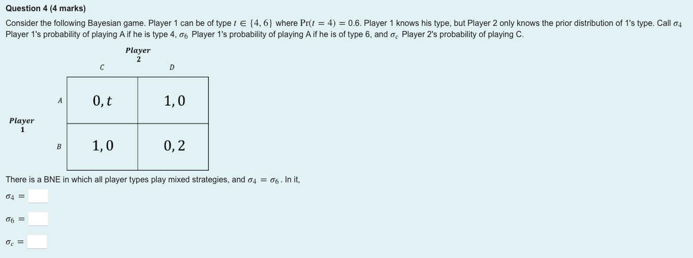 Question 4 (4 marks) Consider the following