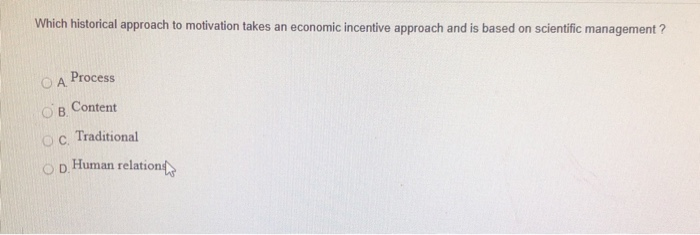 Which historical approach to motivation takes an