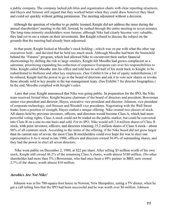 Nike Knight the king case study : Q1. Evaluate