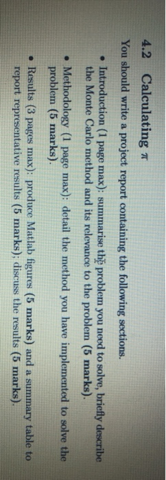 4.2 Calculating a You should write a project