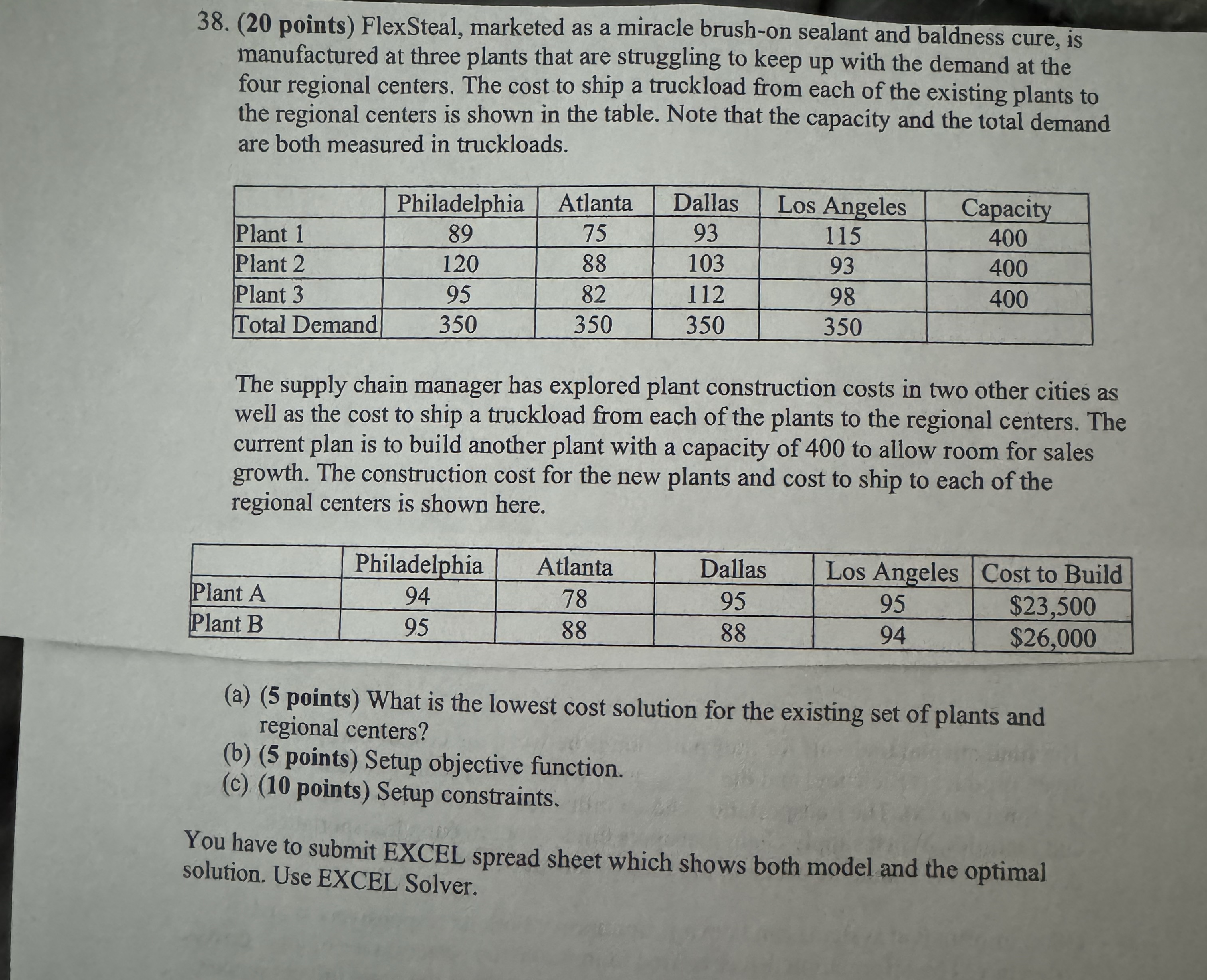 ( 2 0 points ) FlexSteal, marketed as a miracle