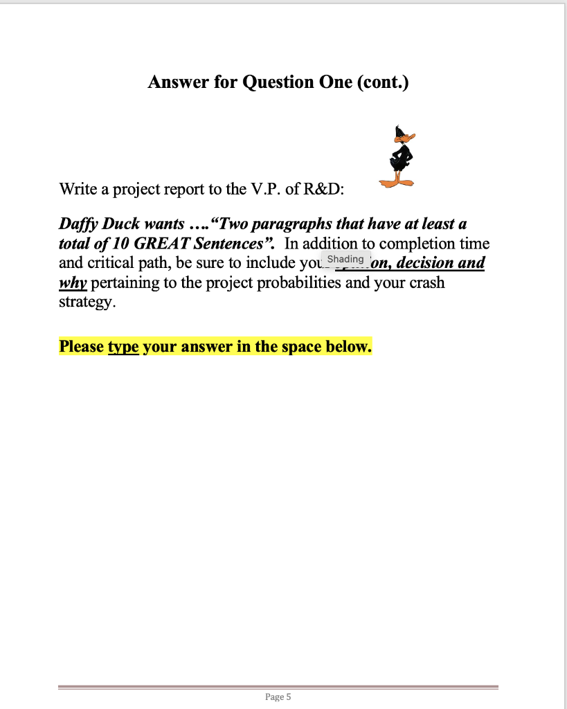 QUESTION #1 (100 points) Paper Mate Inc. is