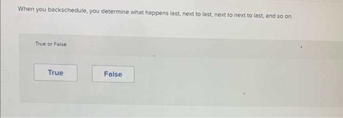 In project management, the Multiple Choice fixed