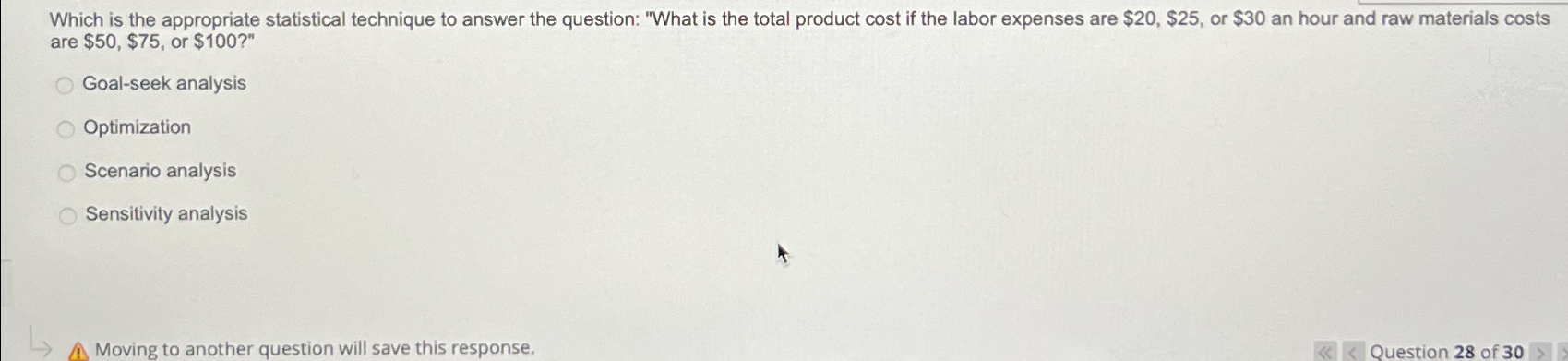 Which is the appropriate statistical technique to