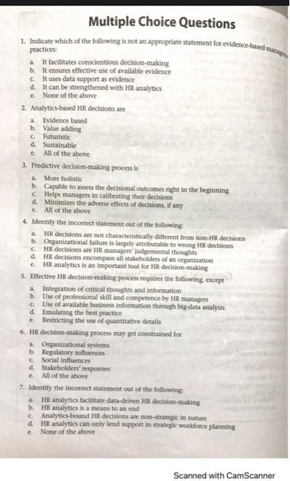 hr mcq plzzz send me answer fast 1. Indicate
