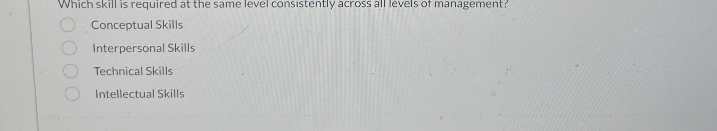 Which skill is required at the same level