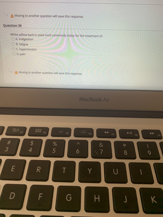 Question Completion Status: > A Moving to another