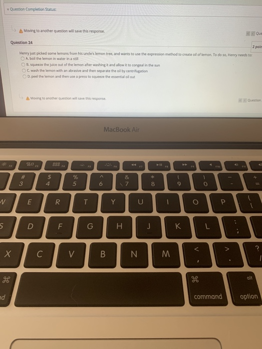 Moving to another question will save this