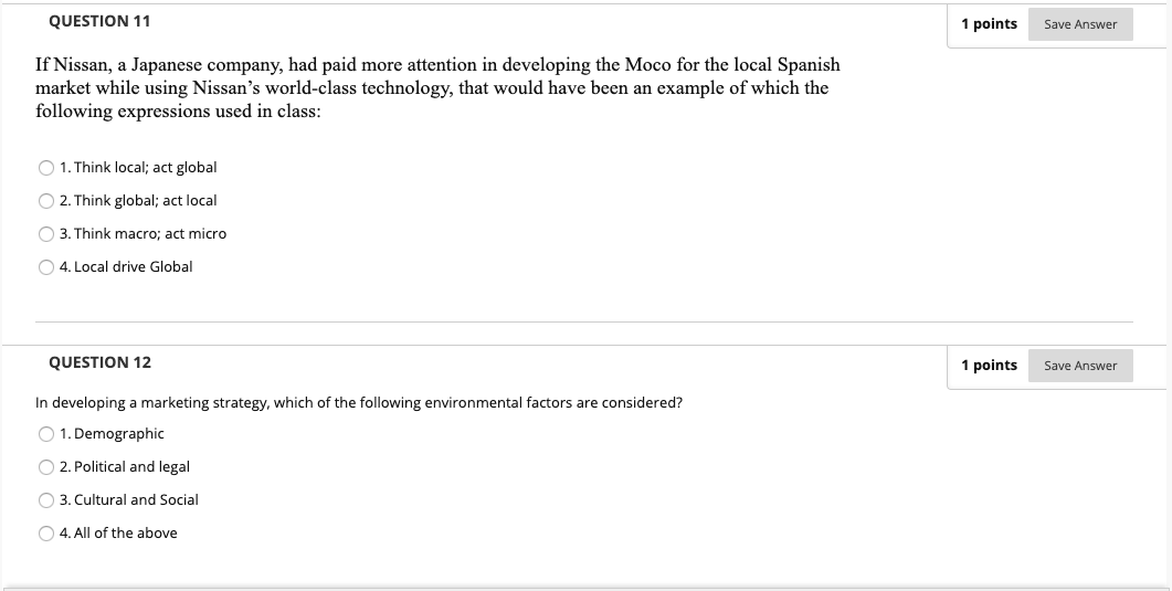 QUESTION 9 1 points Save Answer True or False?