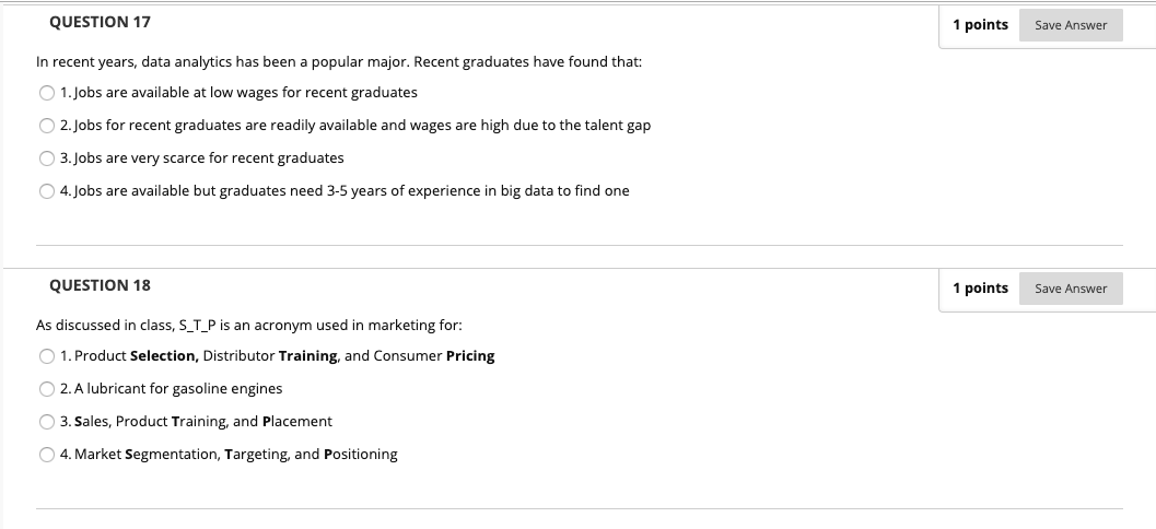 QUESTION 9 1 points Save Answer True or False?