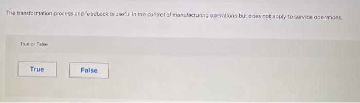 The transformation process and feedback is useful