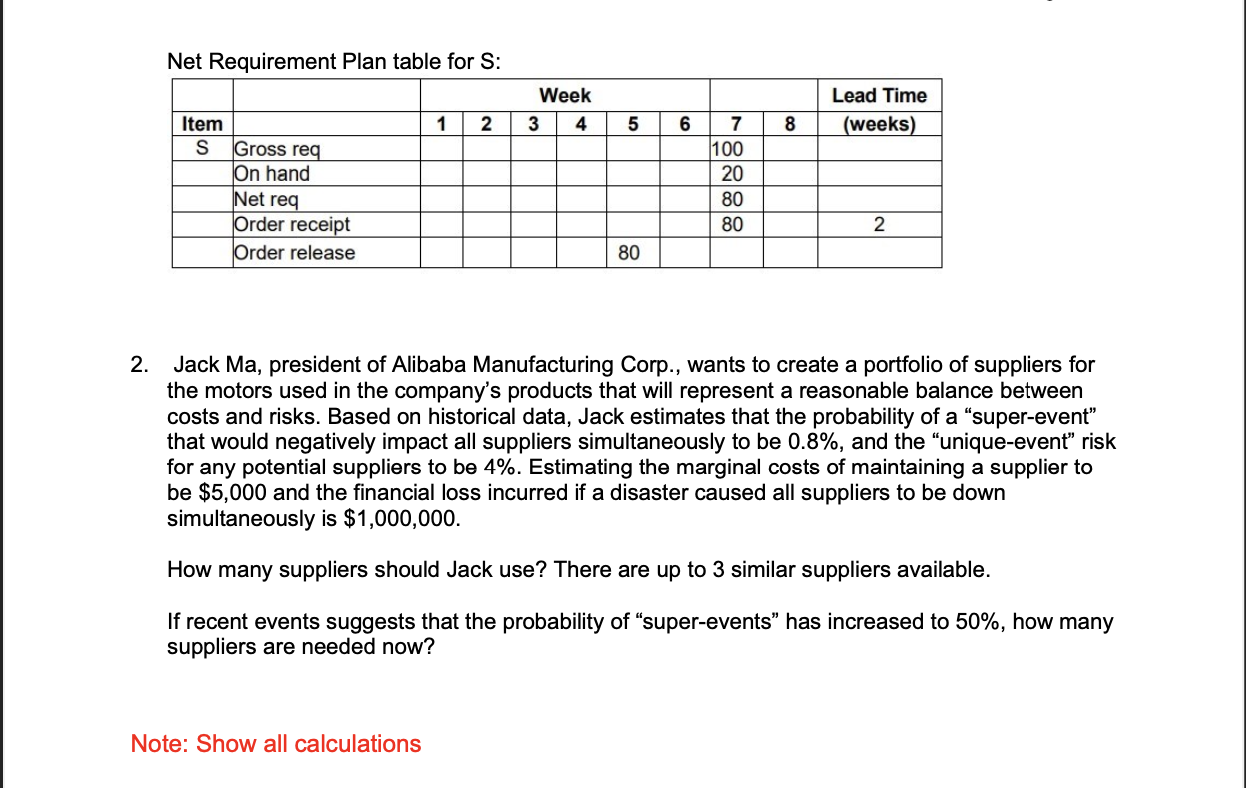 Please answer the two questions for the