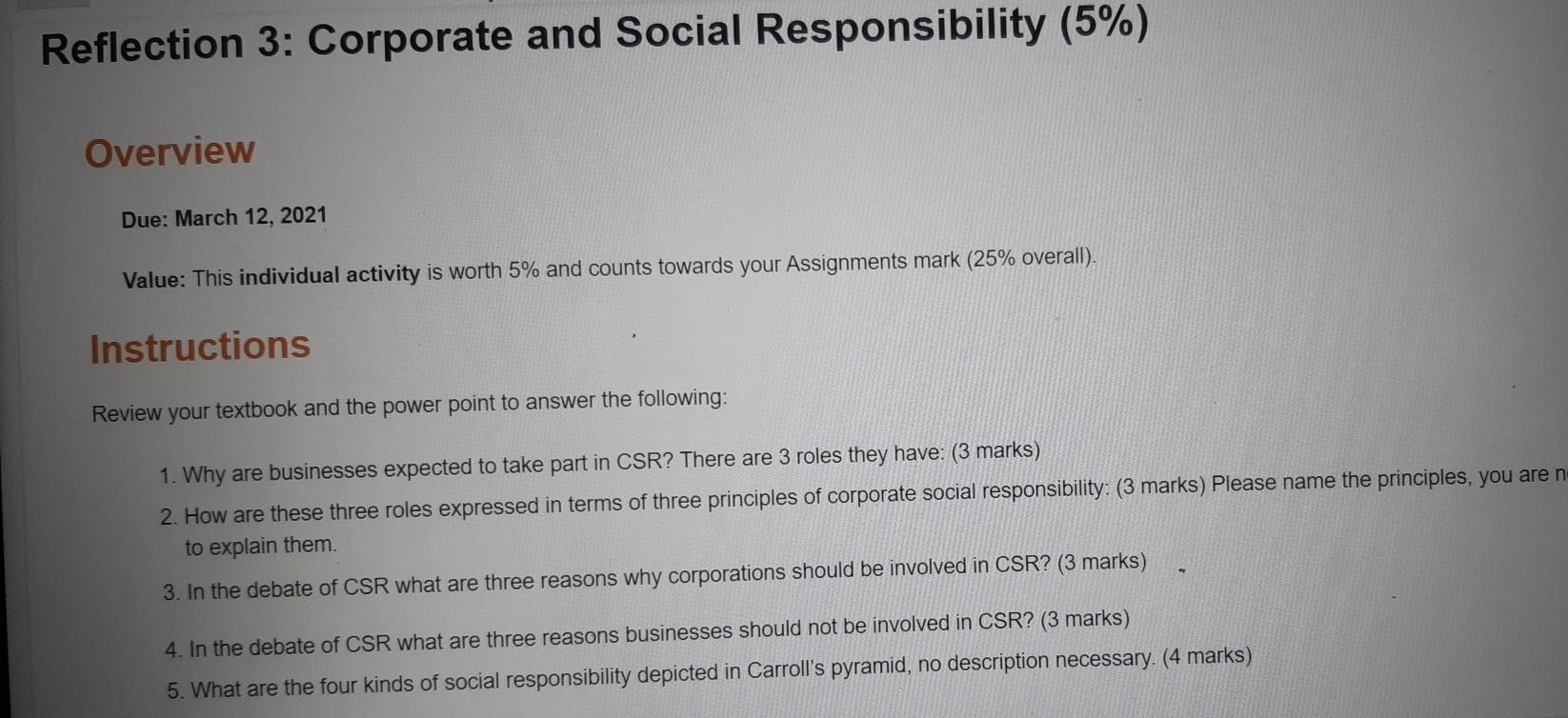 businness values and ethics need help Reflection