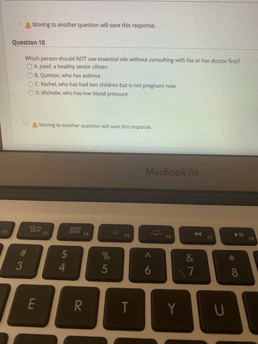 > Moving to another question will save this