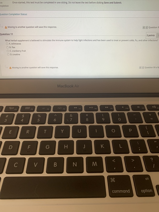 > Moving to another question will save this