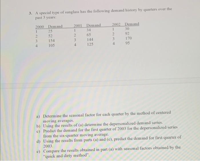 only question E these are the results 3. A
