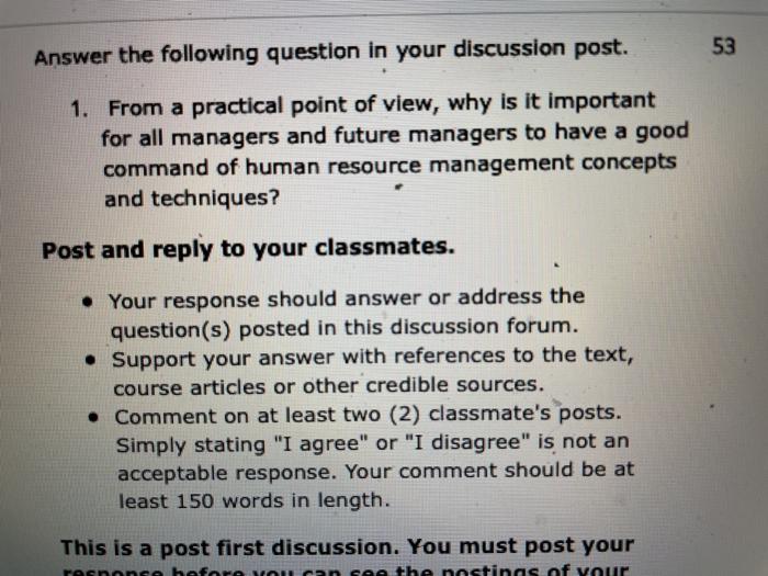 53 Answer the following question in your