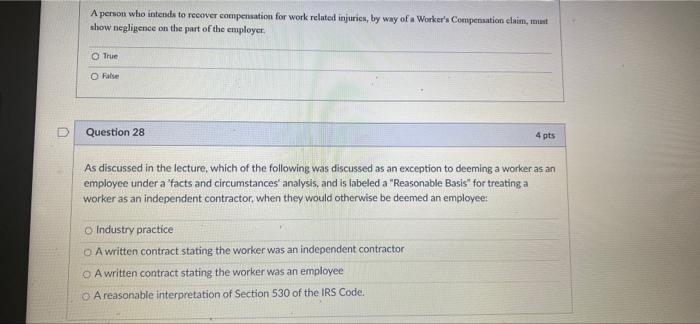 A continuing relationship between the worker and