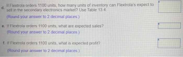 Pls answer D through F. Flextrola, Inc., an