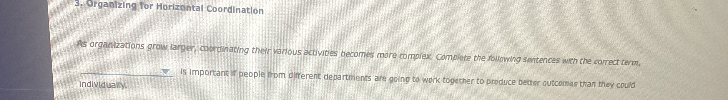 Organizing for Horlzontal Coordination As