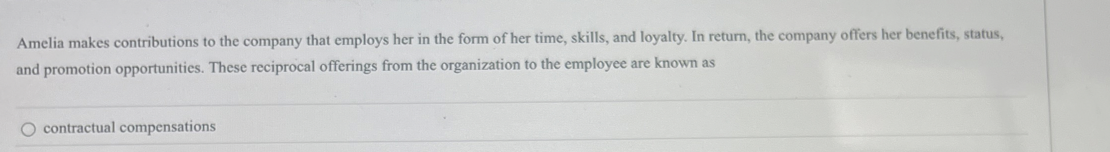 Amelia makes contributions to the company that