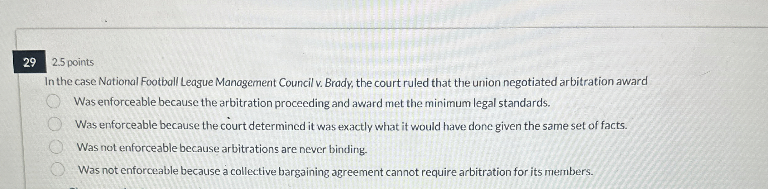 2 9 2 . 5 points In the case National Football