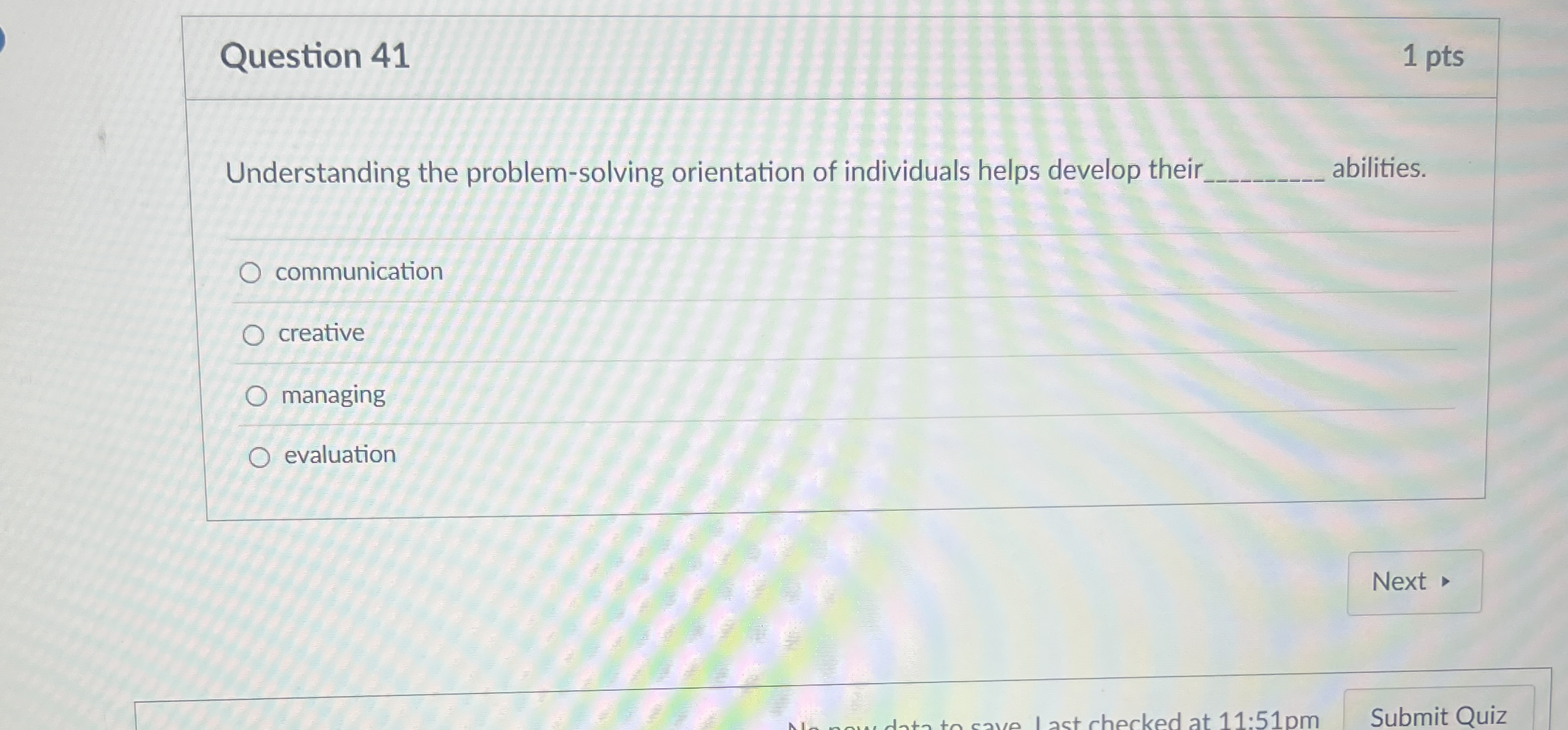 Question 4 1 Understanding the problem - solving