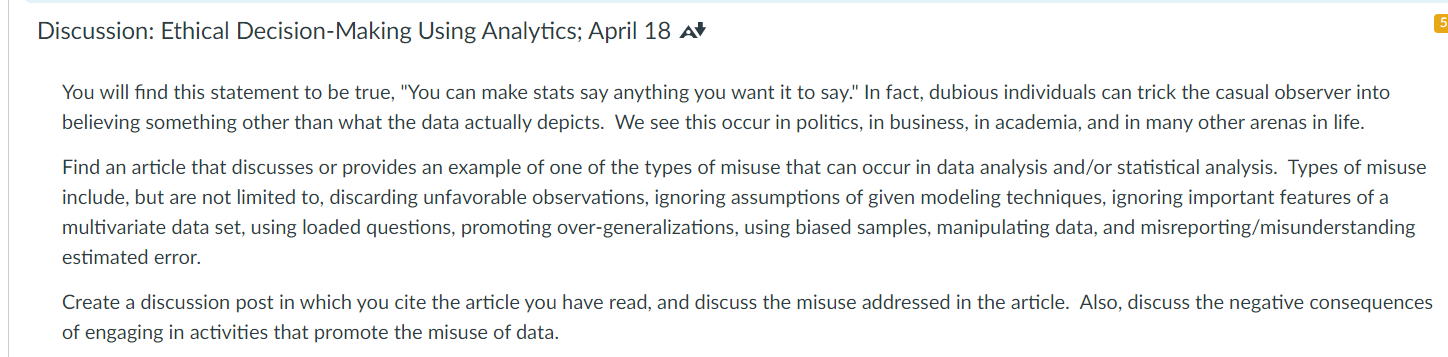 Discussion: Ethical Decision-Making Using